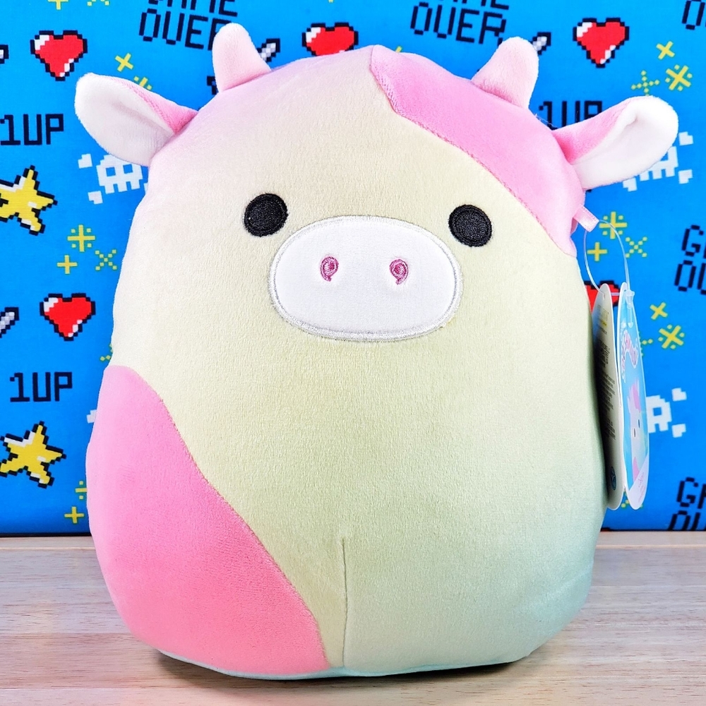 Squishmallow Caedyn the Cow 8" UltraSoft Stuffed Easter Holiday Plush Toy NWT
